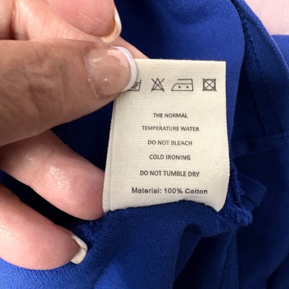 STTLZMC Polo Shirt Mens Size XL Blue Plaid Collar Short Sleeve Casual Comfy - Picture 6 of 7